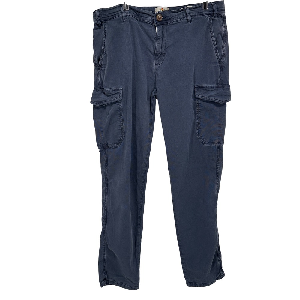 Marine Layer‎ Navy Cargo Pants 33 Athletic Fit Utility Workwear Chino Style